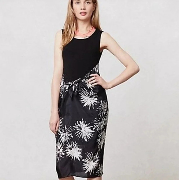 NWT Bailey 44 Black Silk Tie Waist Dress S - Picture 7 of 7